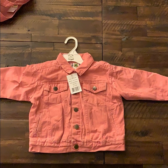 Gross frills and daffodils pink jean jacket 4T - Picture 2 of 4